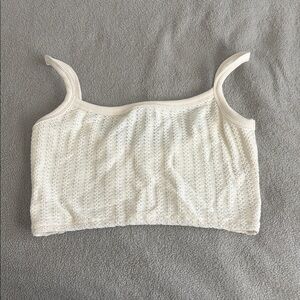White Crochet Crop Top